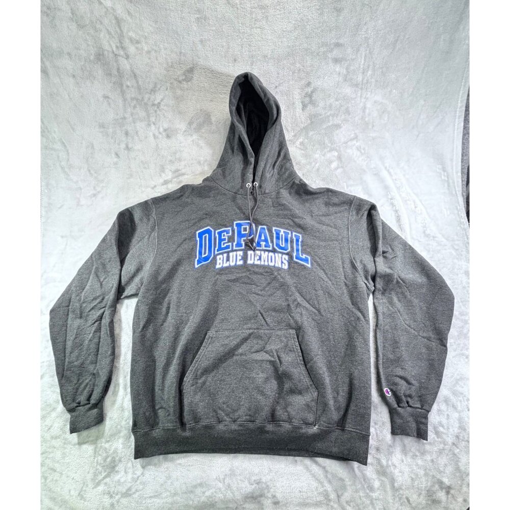 Champions DePaul Sweatshirt Men's XL Grey DePaul Blue Demons Hoodie